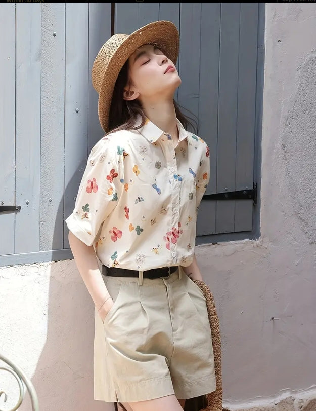 Butterfly Breeze Cotton Shirt