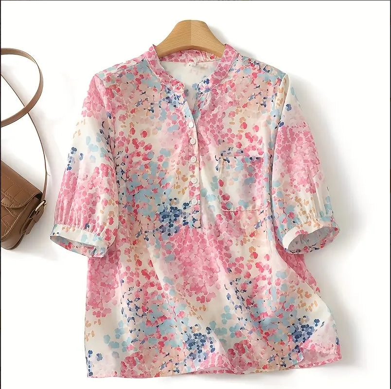 Blush Breeze Pastel Floral Top