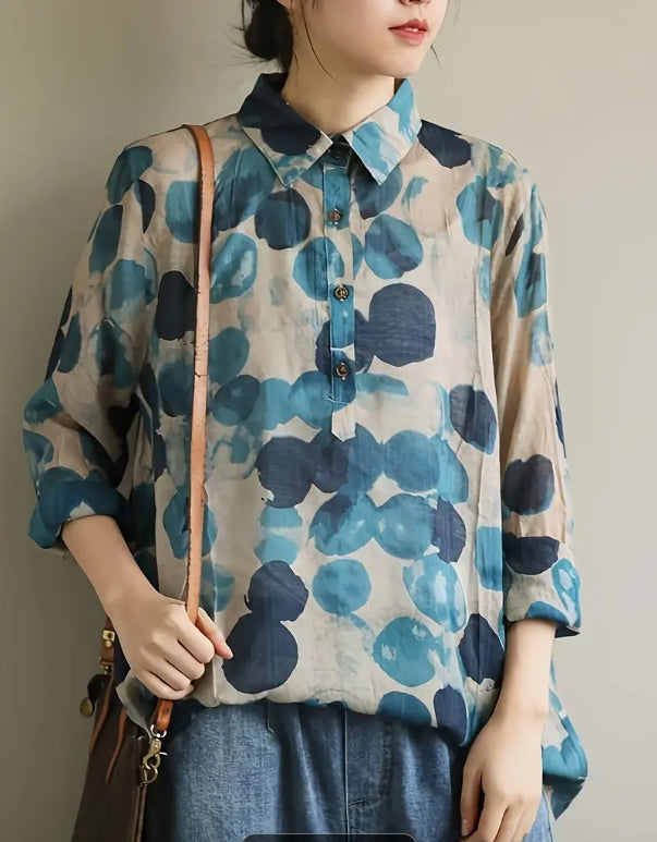 Ocean Drift Abstract Print Shirt