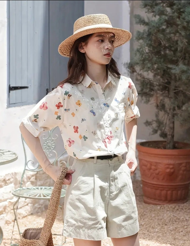 Butterfly Breeze Cotton Shirt