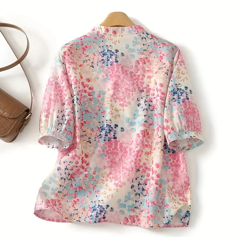 Blush Breeze Pastel Floral Top