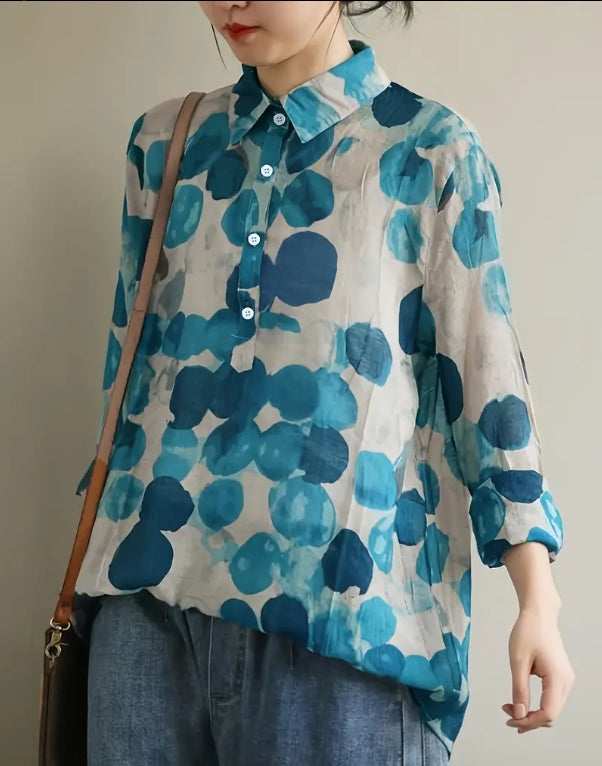 Ocean Drift Abstract Print Shirt