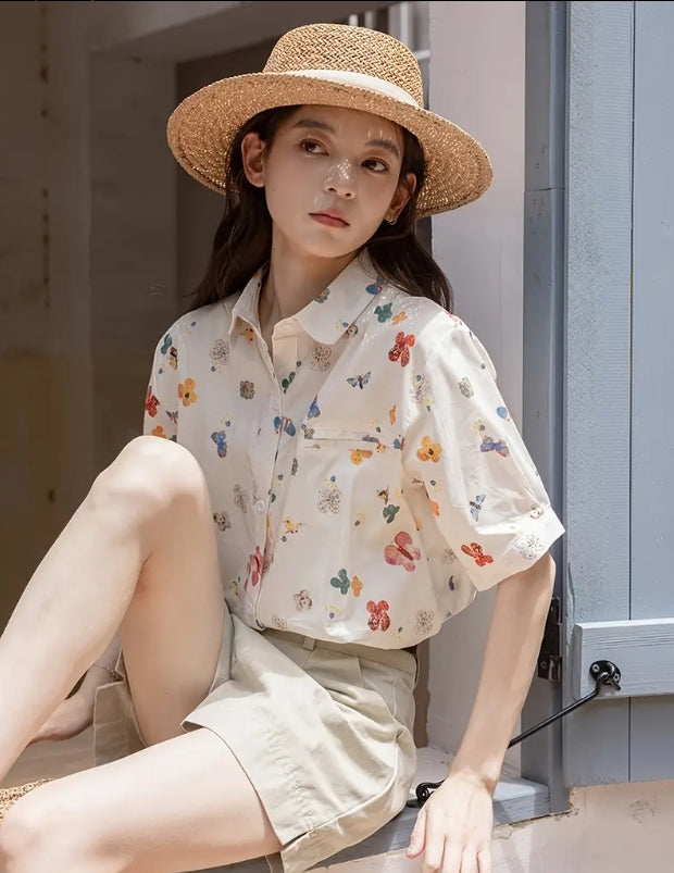 Butterfly Breeze Cotton Shirt