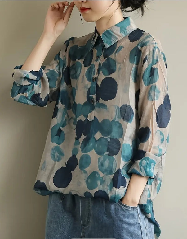 Ocean Drift Abstract Print Shirt