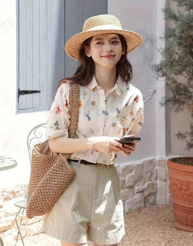 Butterfly Breeze Cotton Shirt