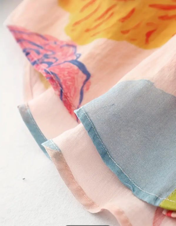 Sunset Cranes Cotton Shirt