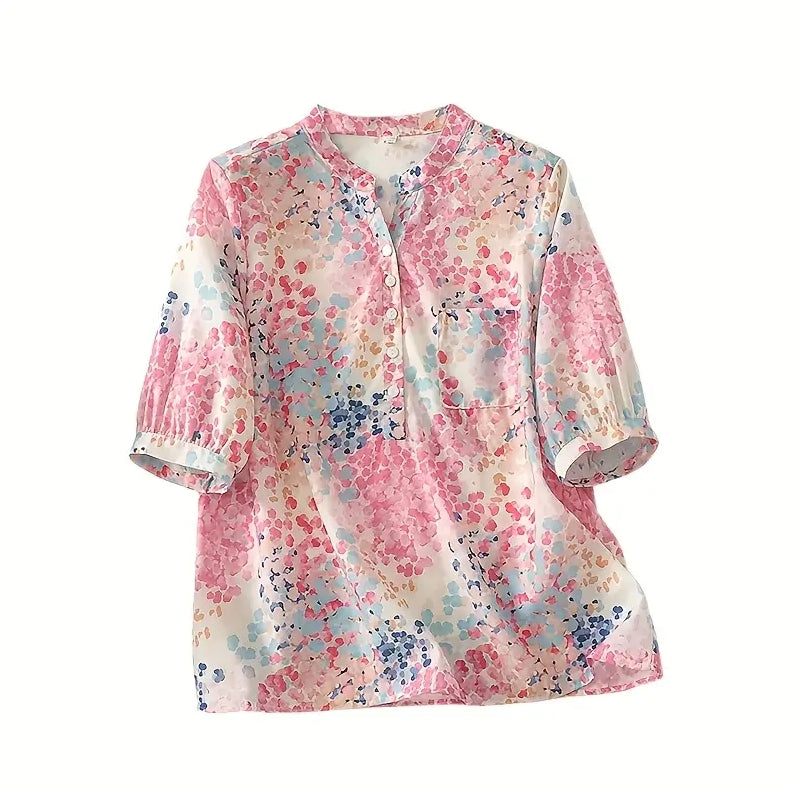Blush Breeze Pastel Floral Top