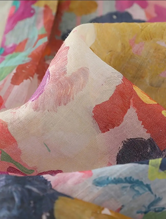 Sunshine Meadow Floral Button-Down Shirt