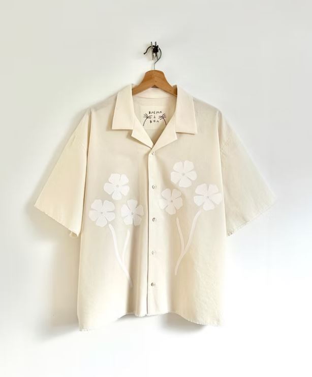 Ivory Bloom Floral Cotton Shirt