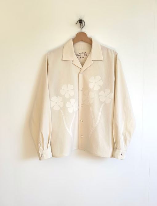 Ivory Bloom Floral Cotton Shirt
